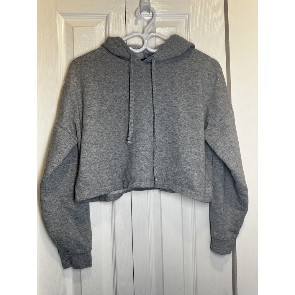 Ripzone Women's Heather Grey Cropped Hoodie Size Large #127